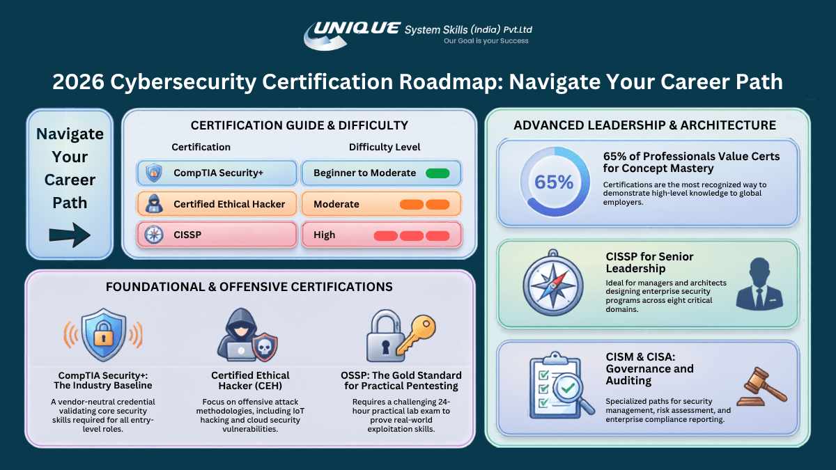Top 10 IT Certifications in India for High Paying Jobs 3 2026 Cybersecurity Certification Roadmap